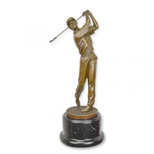 Luxury Bronze Golfer Sculpture – 38 CM by Luxury Group International
