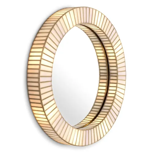 Luxury Antique Brass Finish Round Mirror by Luxury Group International