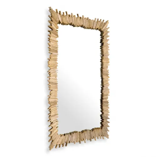 Luxury Gold Finish Rectangular Mirror by Luxury Group International