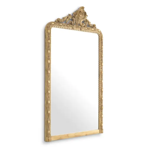 Luxury Antique Gold Leaf Rectangular Mirror by Luxury Group International