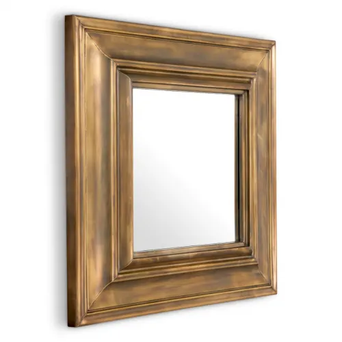 Luxury Vintage Brass Finish Rectangular Mirror by Luxury Group International