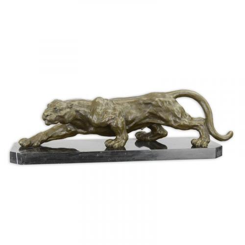 Luxury Bronze Crouching Panther Sculpture by Luxury Group International