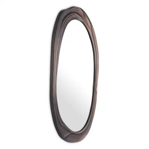 Luxury Bronze Finish Oval Mirror by Luxury Group International
