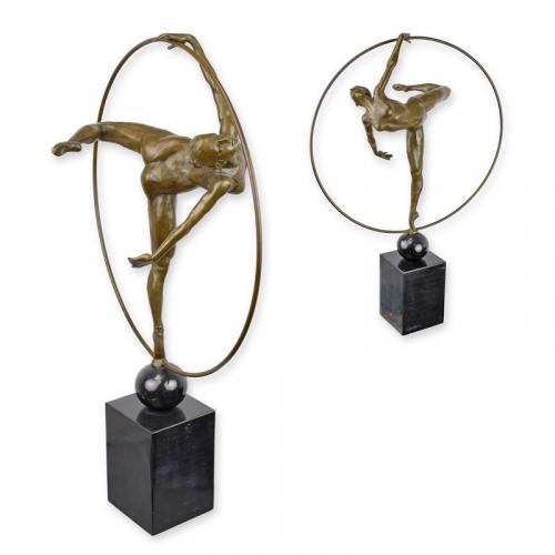 Luxury Bronze Hoop Dancer Sculpture – 54 CM by Luxury Group International