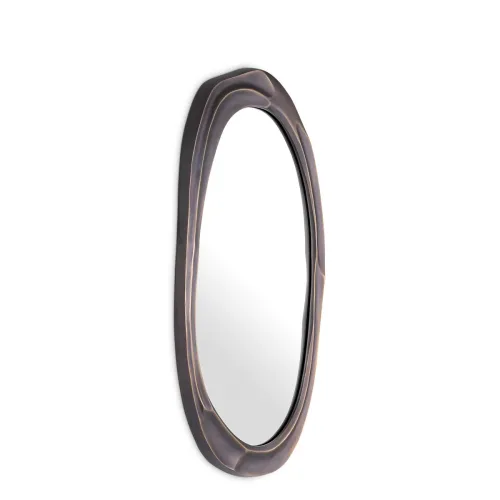 Luxury Bronze Finish Oval Mirror by Luxury Group International