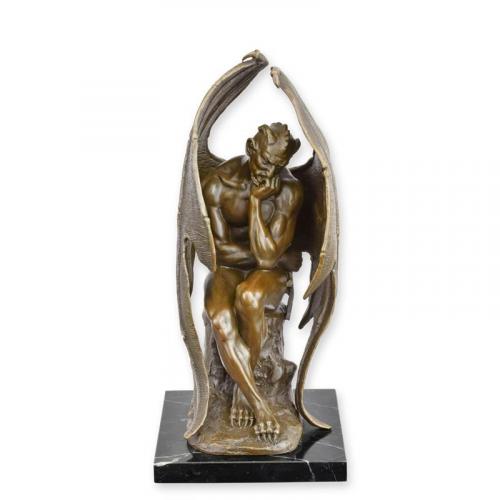 Luxury Bronze Pensive Satan Sculpture by Luxury Group International
