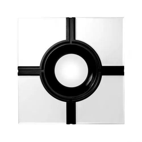 Luxury Black Finish Round Convex Mirror by Luxury Group International