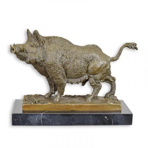 Luxury Bronze Wild Boar Sculpture by Luxury Group International