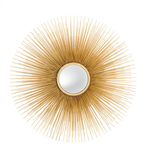 Luxury Gold Finish Solar Convex Mirror by Luxury Group International