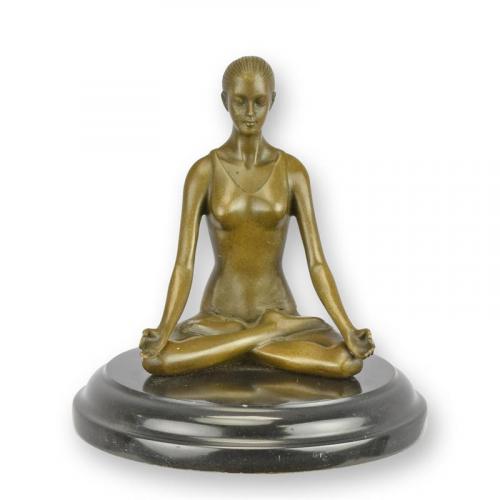 Luxury Bronze Meditating Woman Sculpture by Luxury Group International