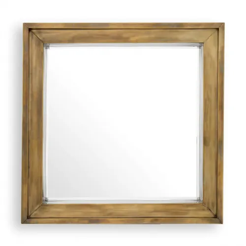 Luxury Vintage Brass Finish Square Mirror
