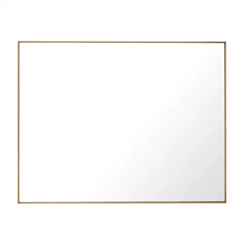 Luxury Gold Finish Rectangular Wall Mirror