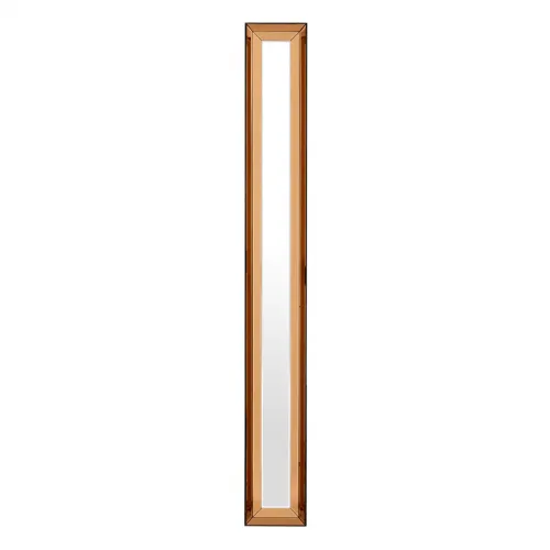Luxury Gold Finish Slim Rectangular Bevelled Wall Mirror