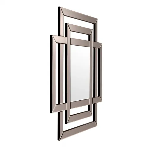 Luxury Bronze Finish Long Decorative Rectangular Wall Mirror