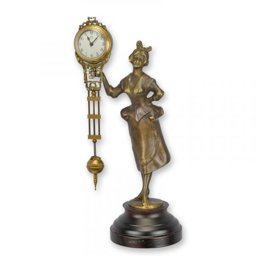 Luxury Mysterieuse Woman-Form Table Clock by Luxury Group International