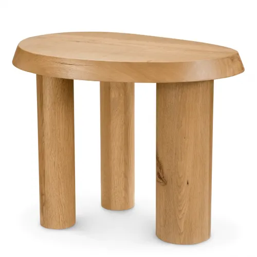 Luxury Oak Round Side Table