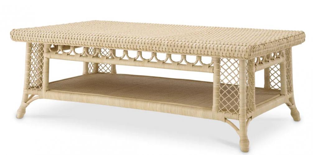 Luxury Natural Rattan Rectangular Coffee Table by Luxury Group International