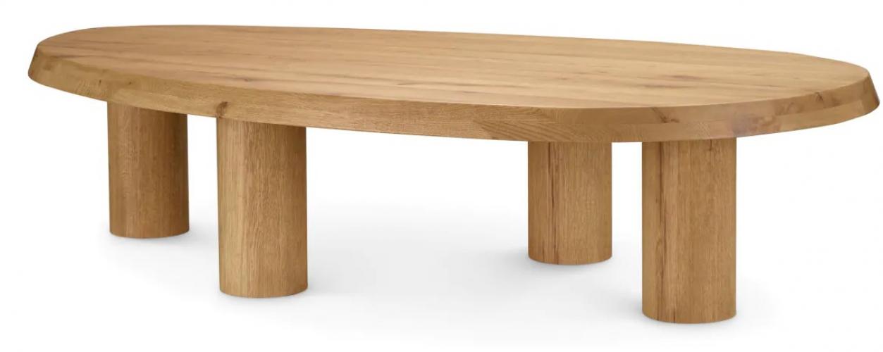 Luxury Solid Wood Oval Shaped Coffee Table by Luxury Group International