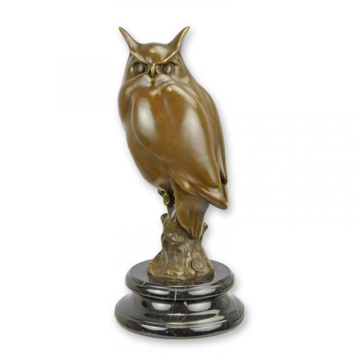 Luxury Bronze Long-Eared Owl Sculpture by Luxury Group International