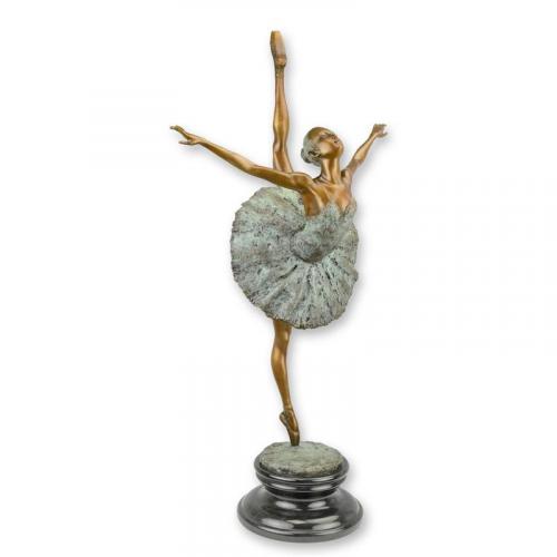 Luxus Bronze Poised Ballerina Skulptur