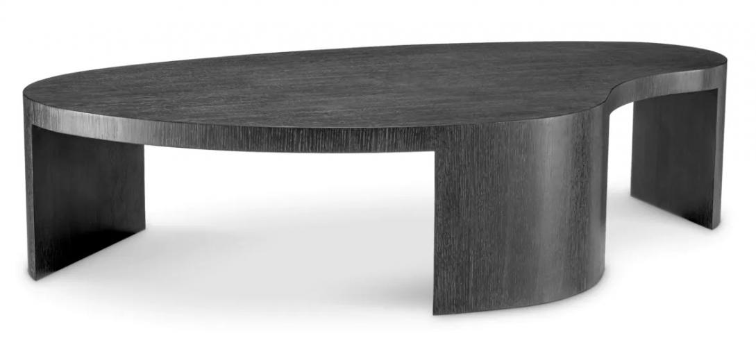 Luxury Charcoal Grey Oak Veneer Modern Coffee Table by Luxury Group International