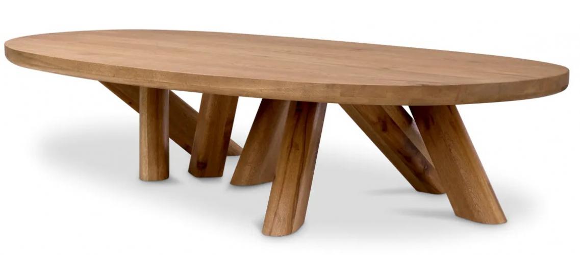 Luxury Wooden Oval Shape Coffee Table by Luxury Group International