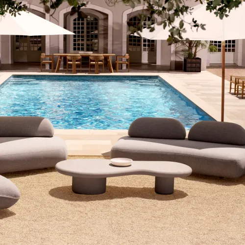 Luxury Outdoor Irregular Shape Coffee Table by Luxury Group International