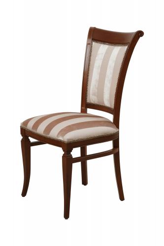Luxury Upholstered Wooden Dining Chair with Curved Patterned Backrest by Luxury Group International
