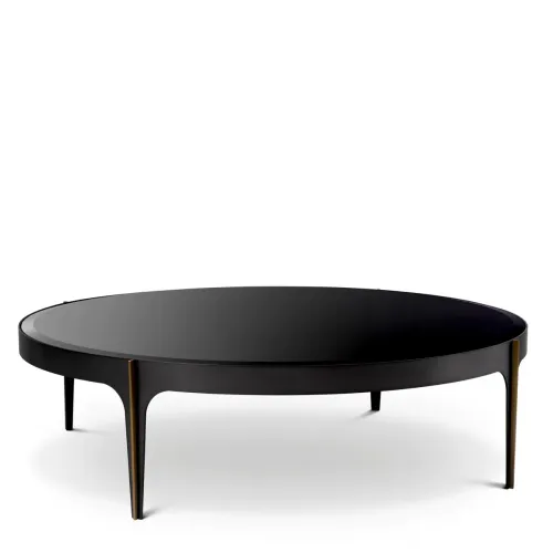 Luxury Large Metal & Beveled Glass Coffee Table by Luxury Group International