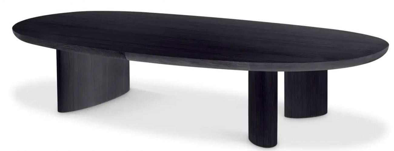 Luxury oak veneer Oval Shaped Coffee Table by Luxury Group International