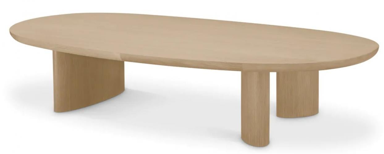 Luxury oak veneer Oval Shaped Coffee Table by Luxury Group International