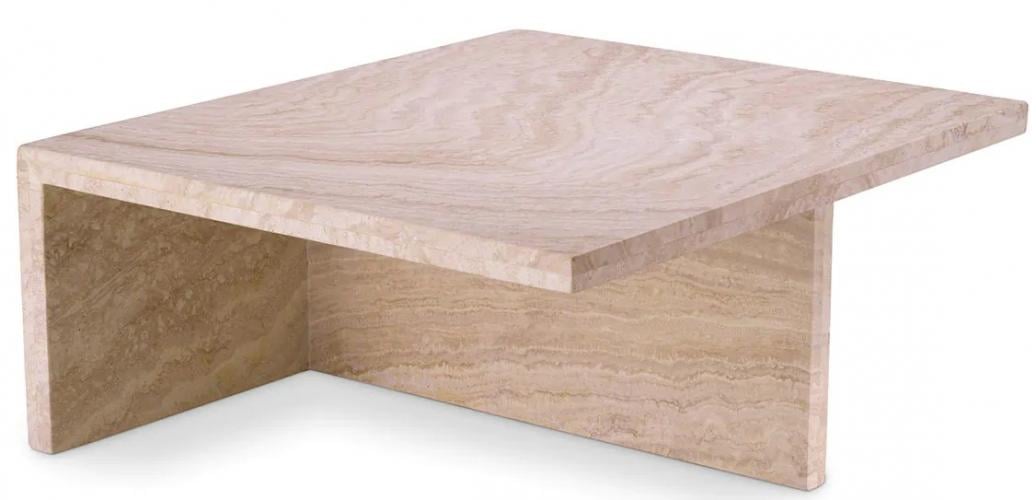 Luxury Solid Wood Square Coffee Table with Designer Base