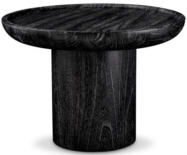 Luxury Charcoal Grey Veener Designer Side Table