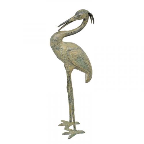 Luxury Bronze Standing Heron Sculpture by Luxury Group International