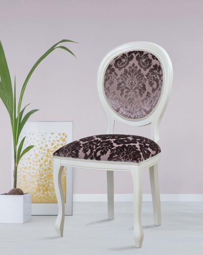 Luxury Upholstered Classic Oval-Back Dining Chair by Luxury Group International