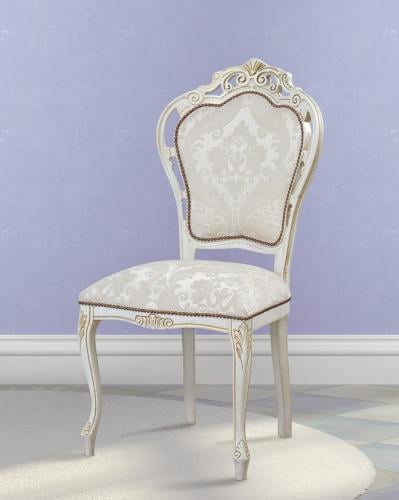 Luxuriöser Polsterstuhl mit Medaillon-Rückenlehne