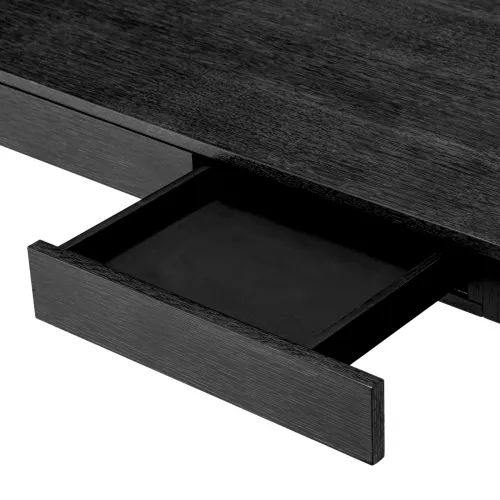 Luxury Charcoal Grey Oak Veneer & Bronze Finish Desk by Luxury Group International