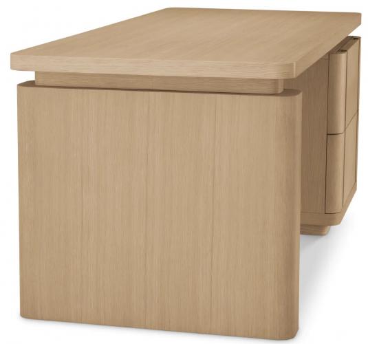 Luxus Schreibtisch aus natürlichem Eichenfurnier mit Bronze-Finish von Luxury Group International
