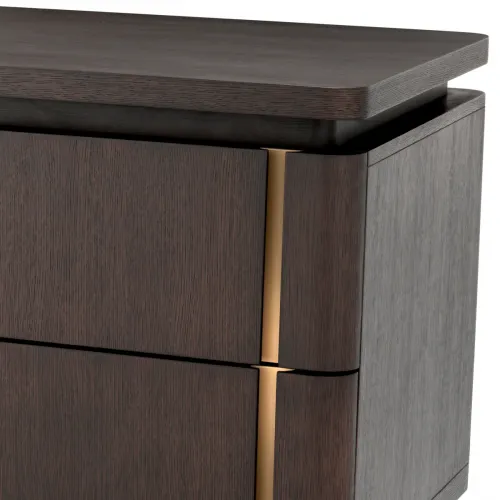 Luxury Natural Oak Veneer Bronze Finish Desk by Luxury Group International