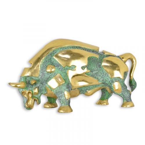 Luxury Bronze Modernist Bull Sculpture by Luxury Group International