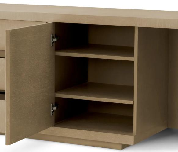 Luxus Schreibtisch aus gewaschenem Eichenfurnier mit drei geräumigen Schubladen von Luxury Group International