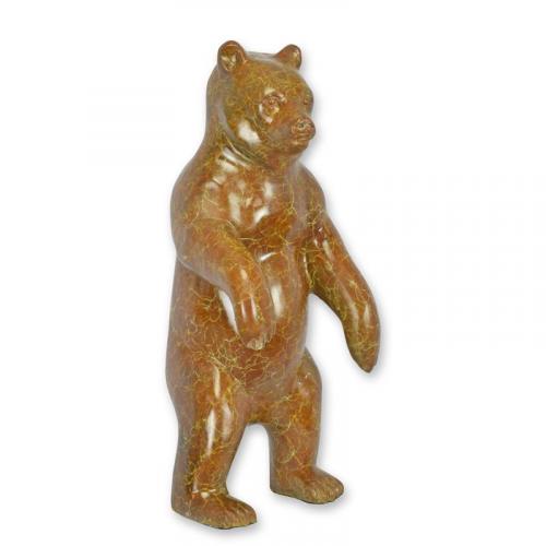 Luxury Bronze Standing Brown Bear Sculpture