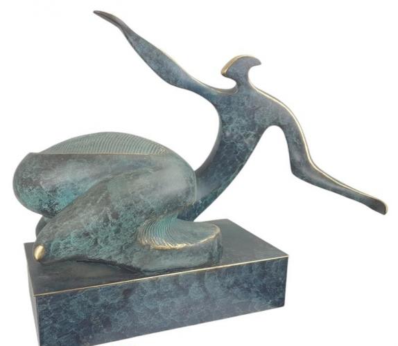 Luxury Bronze Abstract Reclining Female Form Sculpture by Luxury Group International