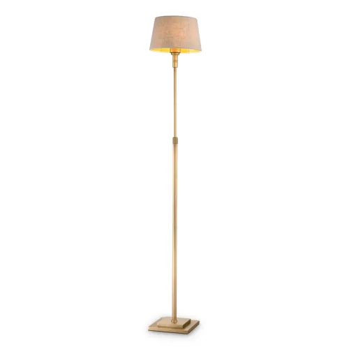Luxury Fabric Shade Floor Lamp with Brushed Brass Stand by Luxury Group International