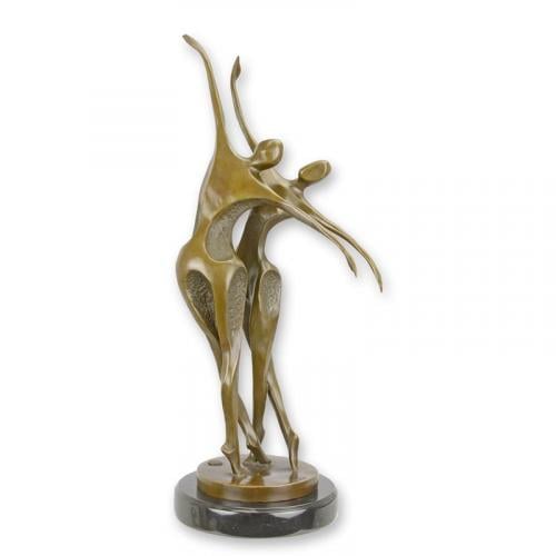 Luxury Bronze Modernist Dancing Couple Sculpture
