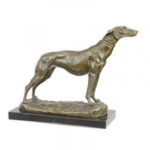 Luxury Bronze Standing Greyhound Sculpture