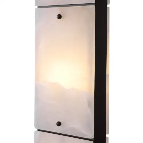 Luxury Alabaster Glass Floor Lamp with Bronze Highlight Finish by Luxury Group International