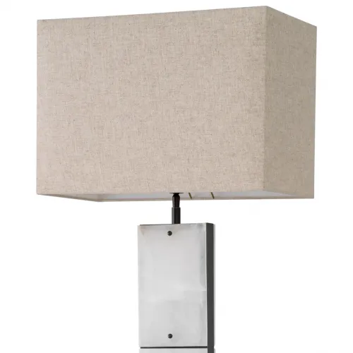 Luxury Alabaster Glass Floor Lamp with Bronze Highlight Finish by Luxury Group International
