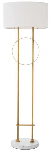 Luxury Geometric Line Floor Lamp with Antique Brass Base by Luxury Group International