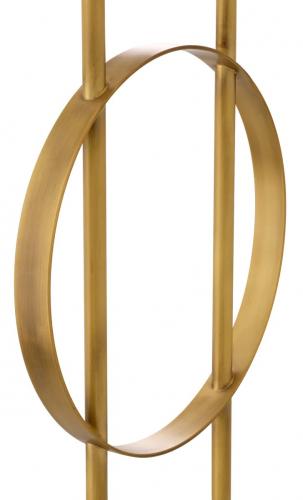 Luxury Geometric Line Floor Lamp with Antique Brass Base by Luxury Group International